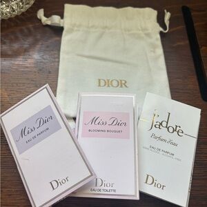 Dior Fragrance Trio with Cream Pouch
